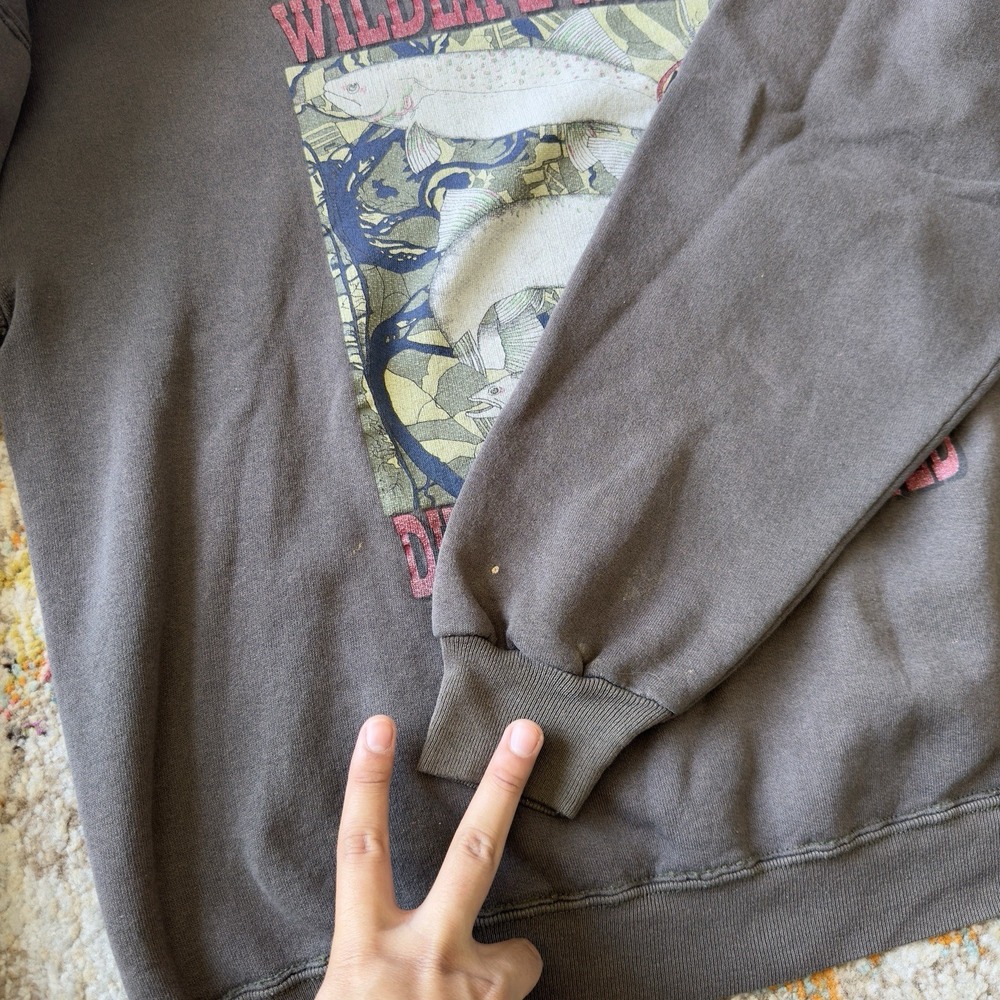 Vintage 90s Ducks Unlimited Wildlife Habitat Crewneck Sweatshirt Brown Large - Picture 4 of 7